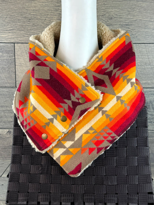 Pilot Rock Aztec Sherpa Cozy Cowl