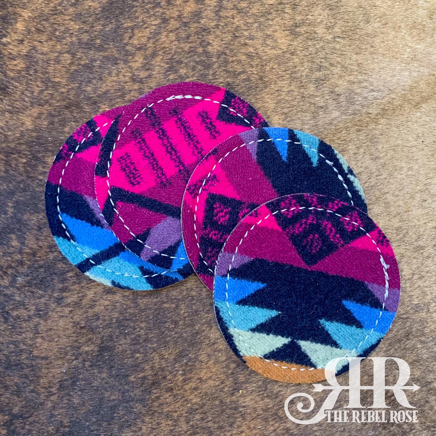 Pendleton Wool Coasters - Pink Coyote Butte
