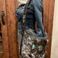 Rosemary Shoulder Bag - Teal Navajo Thunderbird & Cowhide