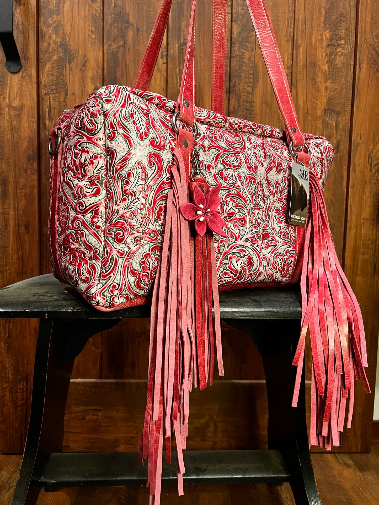 Carry On Duffel - Pink Tooled