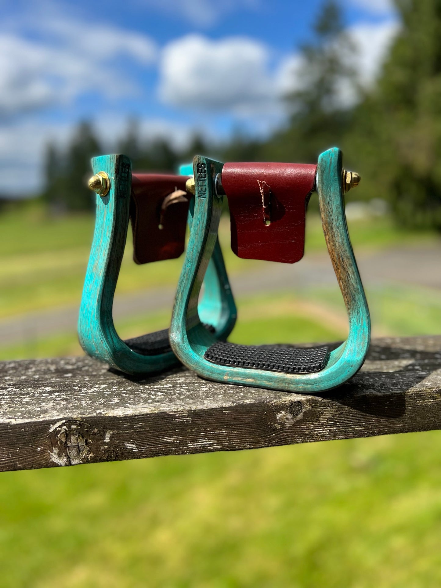 Nettles "The Barrel Racer" - Distressed Turquoise