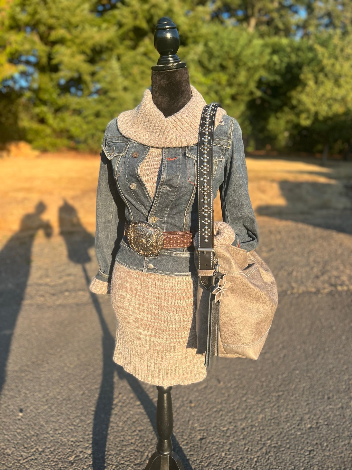 Rosemary Shoulder Bag - Silver Grey Leather