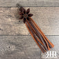 Flower Fringe Tassel - Chocolate Leather