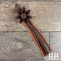 Flower Fringe Tassel - Chocolate Leather