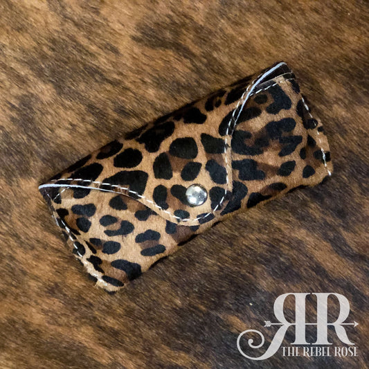 Sunglass Case - Cheetah Cowhide