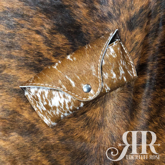 Sunglass Case - Brown Brindle Cowhide