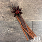 Flower Fringe Tassel - Chocolate Leather